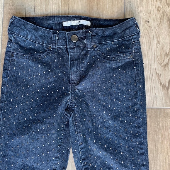 Joe's Jeans Medium Wash Studded Skinny Jeans Black Pistol Girl's 12 - Picture 9 of 11